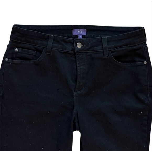 Womens NYDJ Not Your Daughters Black Rhinestone Skinny Jeans - Sz 12 Petite 12P - Picture 2 of 3